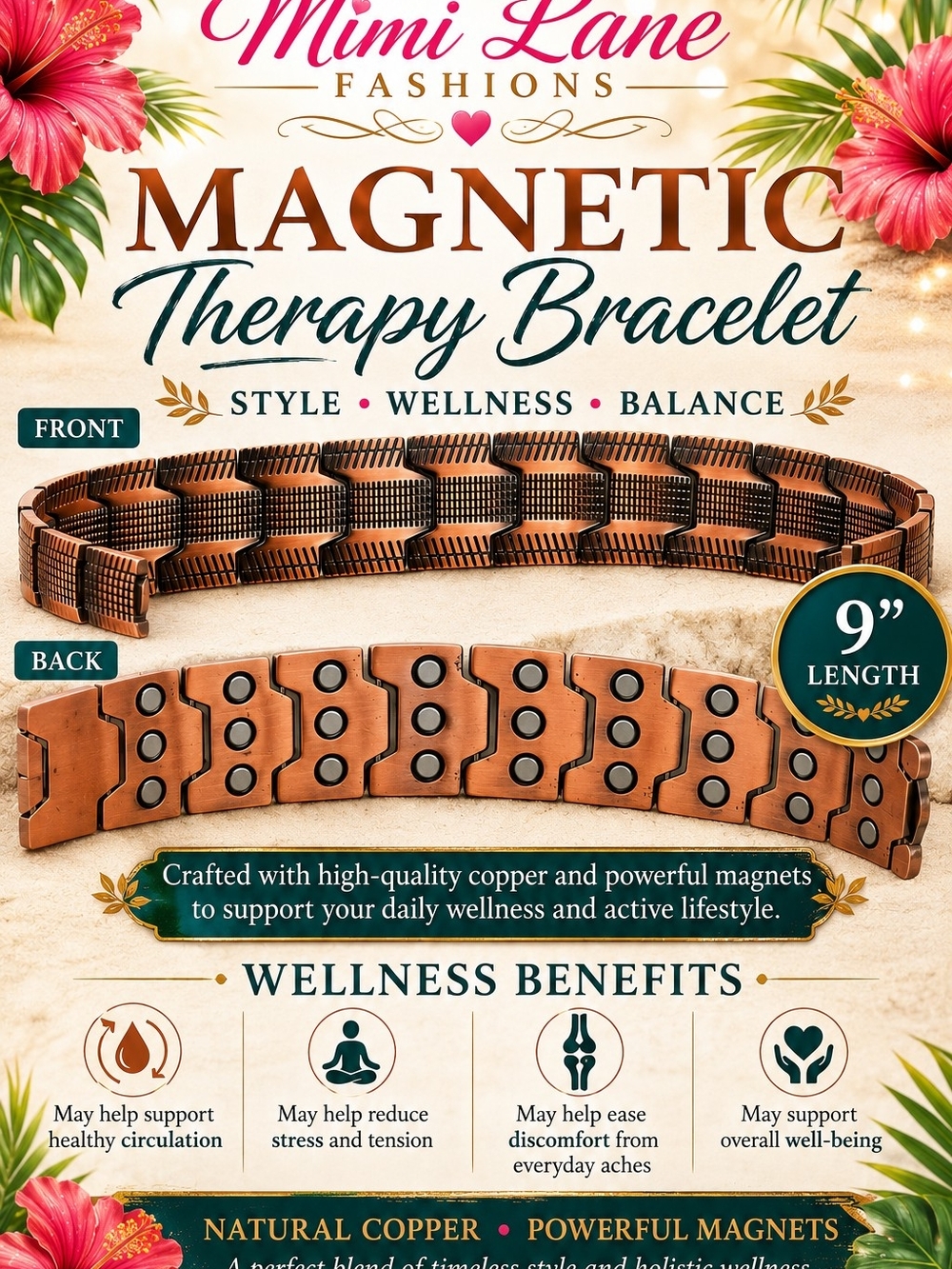 Copper Magnetic Therapy Bracelet